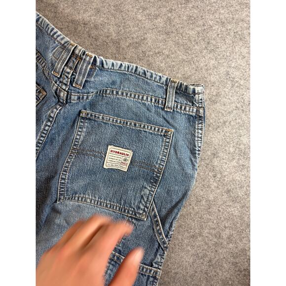 Hydraulic Capri Jeans Womens Size 13/14 Junior Blue Denim Relaxed Button Fly - Picture 6 of 8